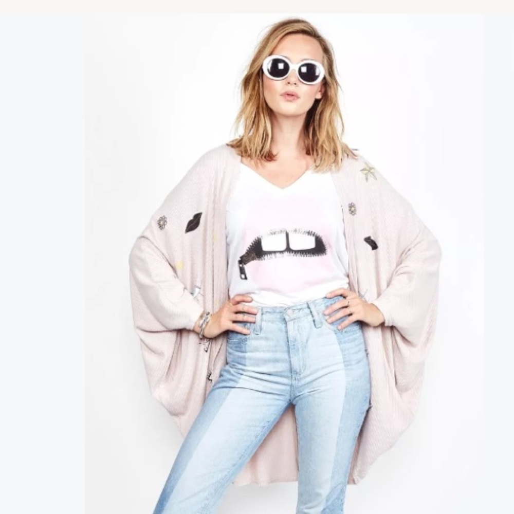 Lauren Moshi Blush Cardigan Isle Drape Glam